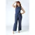 Topvintage Exclusive ~ Lara Striped jumpsuit in marineblauw en wit