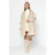 TRENDYOLMİLLA Dames Beige Effen Oversized Trenchcoats