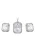 faina Sieraden set  zilver / transparant