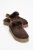 Olessa leren pantoffel met bont