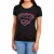 Superman Fuchsia Flames T-shirt voor dames (Zwart)