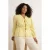 Trendyol Curve Dames Geel Geruit Lang Regular fit Grote maten Blouses