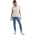 Nike Dri-FIT-shirt voor dames (Beige/Oranje)