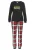 LASCANA Pyjama  goud / lichtgrijs / vuurrood / zwart