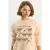 Geribbelde Bedrukte Ronde Hals Lange Mouw Sweatshirt