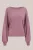 WE Fashion – Dames fijngebreide trui met boothals – Regular fit – Oudroze –
