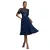 Geplooide midi jurk in geborduurd chiffon dames Goddiva