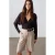 Hoge Taille Gestreepte Tailored Shorts Met Riem