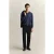 GANT Slub Cotton Linen Polo Dark Indigo Melange