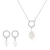 Orphelia ‘Spa’ Dames 925 Sterling Zilveren Set: Ketting + Oorbellen – Zilver SET-7575