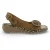 Fly London dames TRAM723FLY camelbruine leren sleehak sandalen