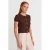 Dames Korte Jacquard Knopen Cardigan