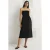 Boden Strapless Velvet Midi Dress Blk