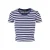 Urban Classics Dames/Dames Gestreept Kort T-shirt (Wit/Donkerblauw)