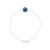 Crystal Sphere Armband Preciosa Silver Blue 925