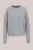 WE Fashion – Dames trui met structuur – Regular fit – Lichtgrijs –