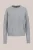 WE Fashion – Dames trui met structuur – Regular fit – Lichtgrijs –