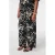 MS Mode wide leg high waist gebloemde casual broek zwart