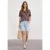 Street One Dames Shirt met korte mouwen, ronde hals en print in Rood