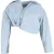 Jacquemus Mejean cropped poplin shirt in lichtblauw katoen