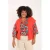 Paprika gebreid vest rood