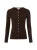 Marie Lund Gebreid vest  chocoladebruin