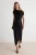 TRENDYOLMİLLA Dames Zwart Effen Maxi Mouwloos Asymmetrisch Jurken