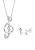 ELLI Sieraden set  zilver / transparant