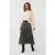 EsQualo Skirt Plisse Satin Wilderness Print