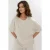 T-shirt met Splitdetails en Ronde Hals en Korte Mouwen