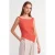 Geribbelde Mouwloze Boot-Hals Blouse