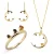 Orphelia ‘Eline’ Dames 925 Sterling Zilveren Set: Ketting + Oorbellen + Ring – Gouden SET-7497/G
