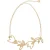 White Stuff Tulip Textured Necklace Gold Tone Metallic