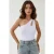 Slim Fit Asymmetrische Kraag Uitsnede Body Top
