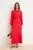 Trendyol Modest Dames Rood Effen Maxi Lang Casual Skater Modest Jurken
