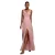 Drapé Chiffon Jurk met Gedraaide Schouderbanden Dames Goddiva Maxi