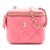 Tweedekans Mini Gequilted Lamsleer Handtas Vanity Case met Ketting