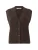 Samsøe Samsøe Gebreide bodywarmer ‘Sajeanne’  donkerbruin