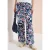 Cecil Dames High Waist broek met Wide Legs en print in Blauw