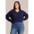 Exxcellent Plus Size trui met pailletten – donkerblauw