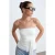 Strapless Slim-Fit Jerseytop met Strikdetail