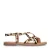 Sacha leren sandalen met panterprint beige