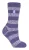 Heat Holders Dames Winter Thermische Slipper Sokken – Mulberry Purple / Wit (Sevilla)