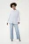 Overhemd met lang mouwen Loose fit Blue/White Stripe blue white