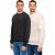 Kruze | 2 Pack Heren Oversized Crew Neck Sweatshirt – BLK/CLAY