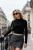TRENDYOLMİLLA Dames Zwart Effen Lang Getailleerd Blouses