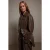 TRENDYOLMİLLA Dames Bruin Effen Oversized Trenchcoats