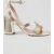 LK Bennett Fs Edita Strap Block Heel Pale Gold