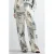 Desigual viscose wide leg broek met print – ecru