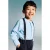 Mango Kids casual overhemd met linnen lichtblauw